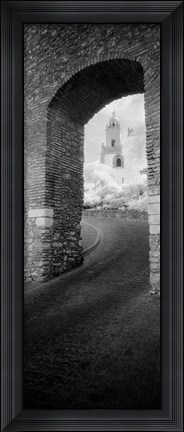 Framed Church viewed through an archway, Puerta Del Sol, Medina Sidonia, Cadiz, Andalusia, Spain Print