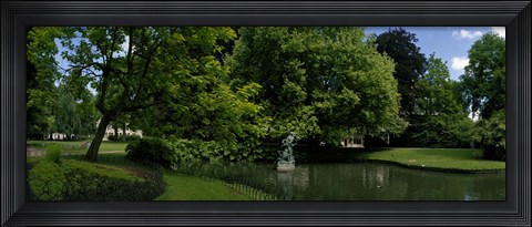 Framed Trees in a park, Queen Astrid Park, Bruges, West Flanders, Belgium Print