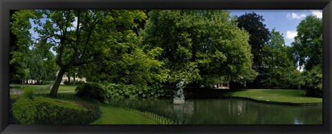 Framed Trees in a park, Queen Astrid Park, Bruges, West Flanders, Belgium Print