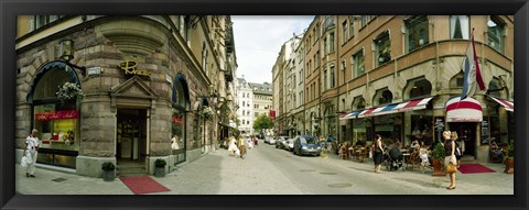 Framed Buildings in a city, Biblioteksgatan and Master Samuelsgatan streets, Stockholm, Sweden Print