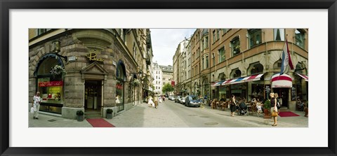 Framed Buildings in a city, Biblioteksgatan and Master Samuelsgatan streets, Stockholm, Sweden Print