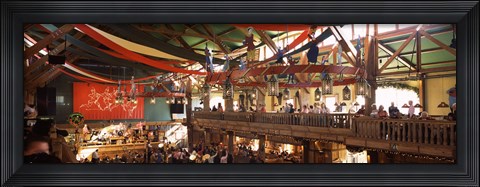 Framed Group of people in the Oktoberfest festival, Munich, Bavaria, Germany Print