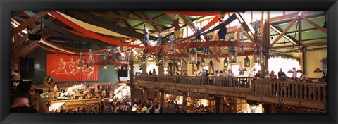 Framed Group of people in the Oktoberfest festival, Munich, Bavaria, Germany Print