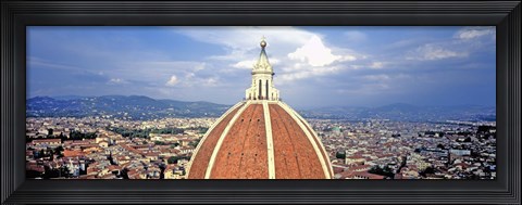 Framed High section view of a church, Duomo Santa Maria Del Fiore, Florence, Tuscany, Italy Print