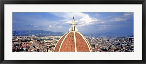 Framed High section view of a church, Duomo Santa Maria Del Fiore, Florence, Tuscany, Italy Print