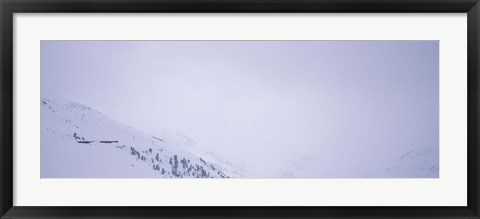 Framed High angle view of a ski resort, Arlberg, St. Anton, Austria Print