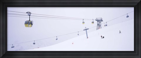 Framed Ski lifts in a ski resort, Arlberg, St. Anton, Austria Print