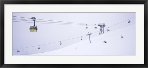 Framed Ski lifts in a ski resort, Arlberg, St. Anton, Austria Print