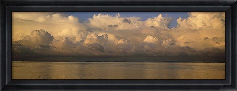 Framed Clouds over the sea Print