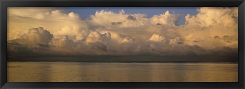 Framed Clouds over the sea Print