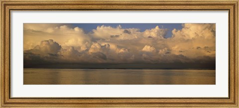 Framed Clouds over the sea Print
