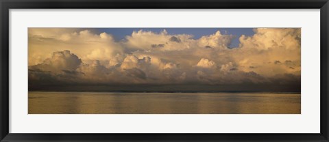 Framed Clouds over the sea Print