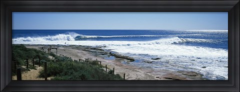 Framed Waves breaking on the beach, Western Australia, Australia Print