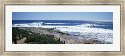Framed Waves breaking on the beach, Western Australia, Australia Print
