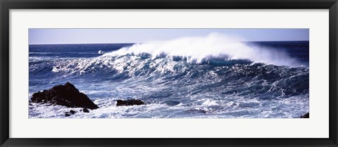 Framed Waves in the sea, Big Sur, California Print