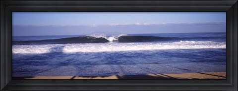Framed Waves in the sea, North Shore, Oahu, Hawaii, USA Print