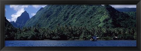 Framed Trees on the coast, Tahiti, French Polynesia Print