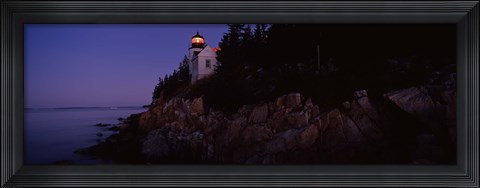 Framed Bass Head Lighthouse, Bass Harbor, Mount Desert Island, Maine Print
