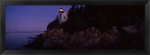 Framed Bass Head Lighthouse, Bass Harbor, Mount Desert Island, Maine Print