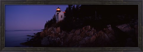 Framed Bass Head Lighthouse, Bass Harbor, Mount Desert Island, Maine Print
