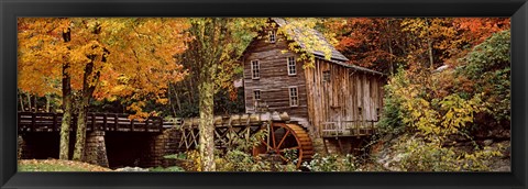 Framed Glade Creek Grist Mill, Babcock State Park, West Virginia, USA Print