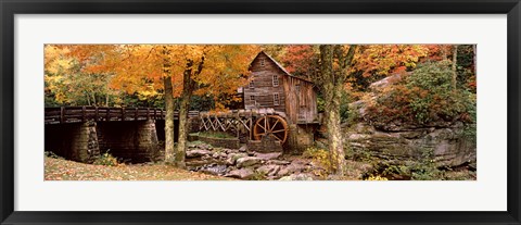 Framed Power station in a forest, Glade Creek Grist Mill, Babcock State Park, West Virginia, USA Print