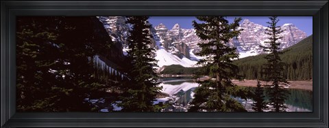 Framed Lake andf mountains, Alberta, Canada Print