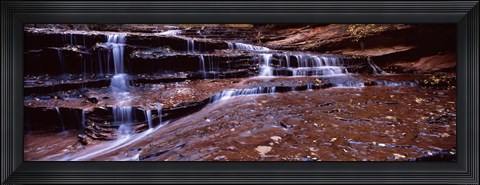 Framed Stream flowing through rocks, North Creek, Utah Print
