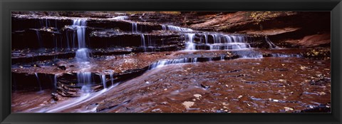 Framed Stream flowing through rocks, North Creek, Utah Print