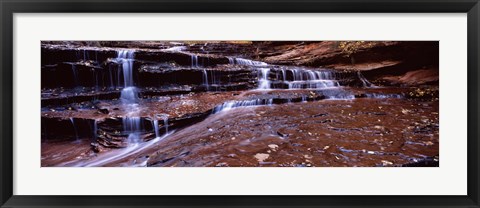 Framed Stream flowing through rocks, North Creek, Utah Print