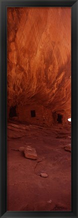 Framed House Of Fire, Anasazi Ruins, Mule Canyon, Utah, USA Print