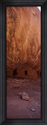 Framed Anasazi Ruins, Mule Canyon, Utah, USA Print
