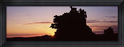 Framed Silhouette of cliffs at sunset, Fantasy Canyon, Uintah County, Utah, USA Print