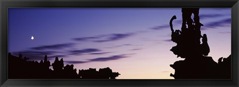 Framed Silhouette of Teapot Rock, Fantasy Canyon, Uintah County, Utah Print