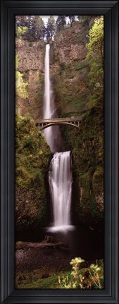 Framed Waterfall in a forest, Multnomah Falls, Columbia River Gorge, Oregon, USA Print