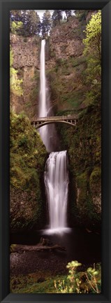 Framed Waterfall in a forest, Multnomah Falls, Columbia River Gorge, Oregon, USA Print