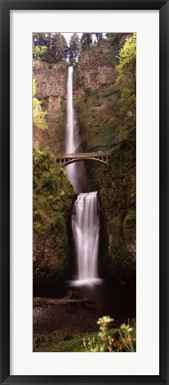 Framed Waterfall in a forest, Multnomah Falls, Columbia River Gorge, Oregon, USA Print