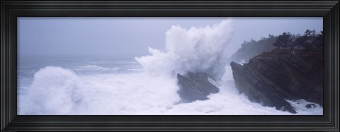 Framed Waves breaking on the coast, Shore Acres State Park, Oregon Print