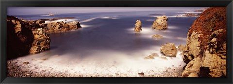 Framed Moonlight exposure, Big Sur, California Print