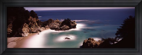Framed Rock formations at the coast, Big Sur, California Print