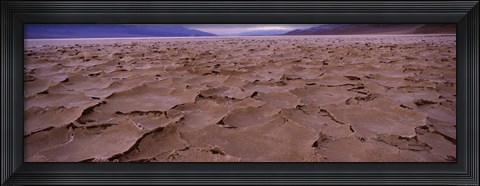 Framed Textured salt flats, Death Valley National Park, California, USA Print