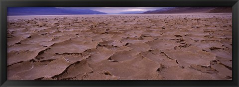 Framed Textured salt flats, Death Valley National Park, California, USA Print