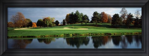 Framed Pond in a golf course, Westwood Golf Course, Vienna, Fairfax County, Virginia, USA Print