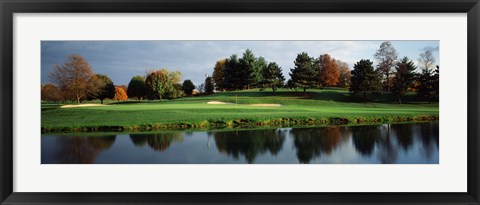 Framed Pond in a golf course, Westwood Golf Course, Vienna, Fairfax County, Virginia, USA Print