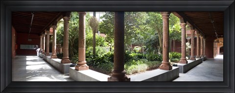 Framed Colonnade of a church, Church Of San Agustin, San Cristobal De La Laguna, Tenerife, Canary Islands, Spain Print