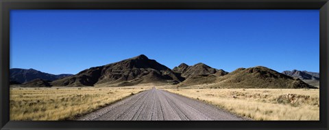 Framed Desert road from Aus to Sossusvlei, Namibia Print