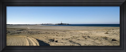 Framed Landscape with a lighthouse in the background, Luderitz, Namibia Print