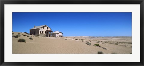 Framed Abandoned house in a mining town, Kolmanskop, Namib desert, Karas Region, Namibia Print