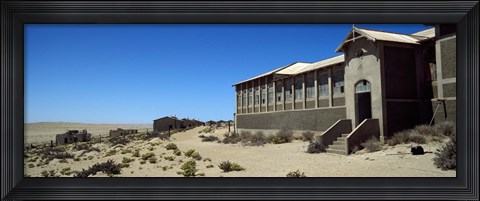 Framed Abandoned hospital in a mining town, Kolmanskop, Namib desert, Karas Region, Namibia Print