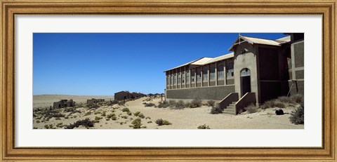 Framed Abandoned hospital in a mining town, Kolmanskop, Namib desert, Karas Region, Namibia Print